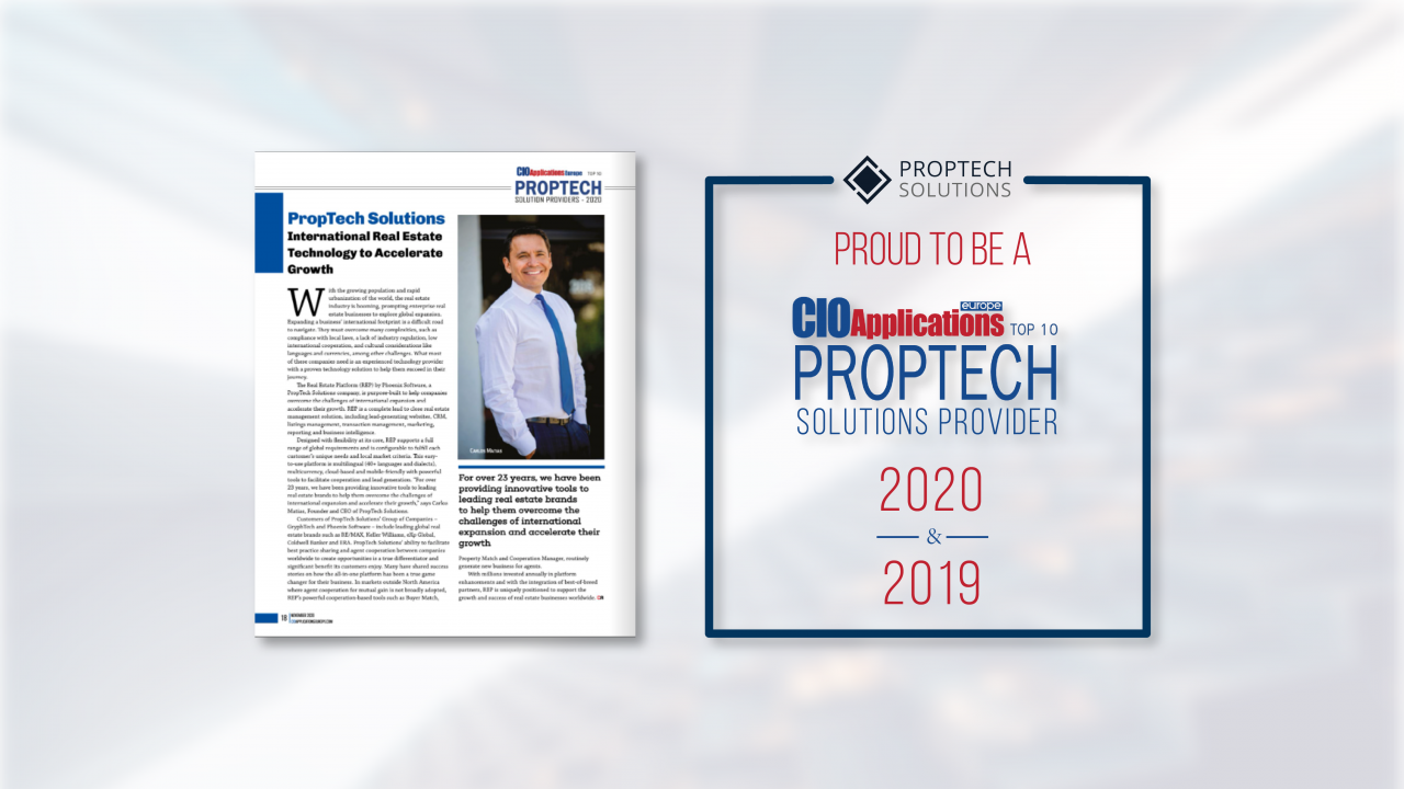 PropTech Solutions Recognized as a 2020 Top 10 PropTech Solutions ...