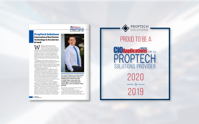 PropTech Solutions Recognized as a 2020 Top 10 PropTech Solutions Provider